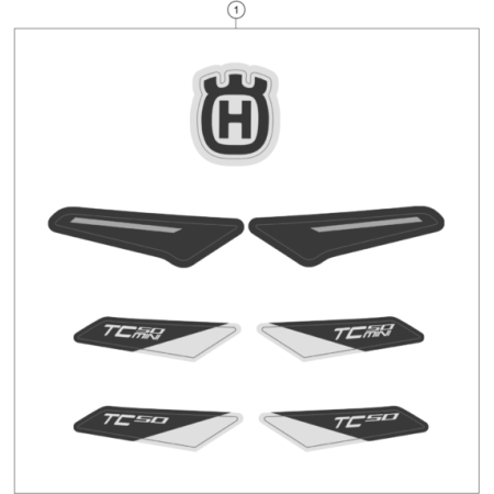 KIT DECO HUSQVARNA 50 TC 2022 - DUBOST HVA