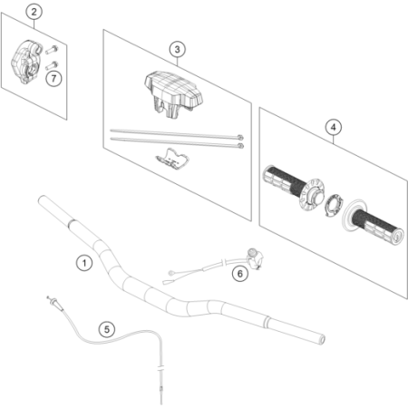 GUIDON, ARMATURES HUSQVARNA 65 TC 2027 - DUBOST HVA
