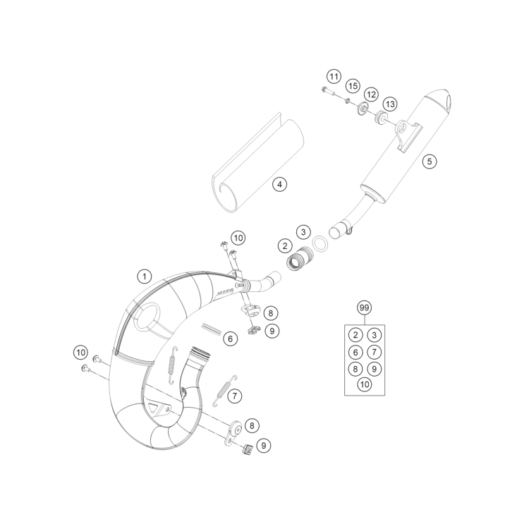 ECHAPPEMENT HUSQVARNA 65 TC 2027 - DUBOST HVA