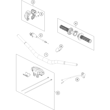 GUIDON, ARMATURES HUSQVARNA 50 TC 2027 - DUBOST HVA
