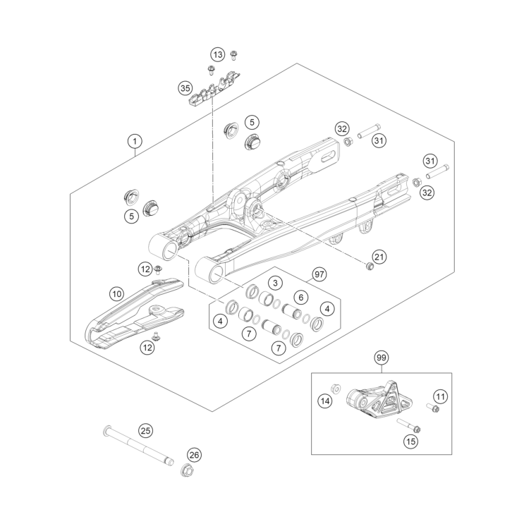 BRAS OSCILLANT HUSQVARNA 50 TC 2027 - DUBOST HVA