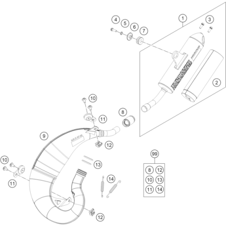 ECHAPPEMENT HUSQVARNA 50 TC 2027 - DUBOST HVA