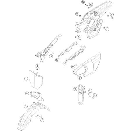 PLAQUE, GARDE-BOUE HUSQVARNA 50 TC 2027 - DUBOST HVA