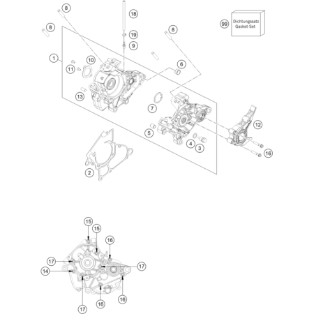 CARTER MOTEUR HUSQVARNA 50 TC 2027 - DUBOST HVA