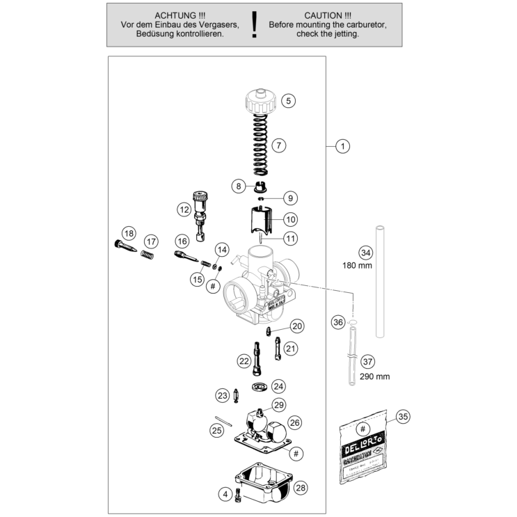 CARBURATEUR HUSQVARNA 50 TC 2027 - DUBOST HVA