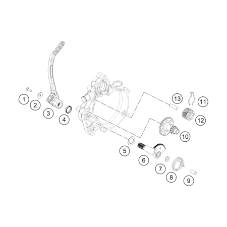 DEMARREUR KICK HUSQVARNA 50 TC 2027 - DUBOST HVA