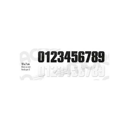 Pack 3 numéros UP 130 mm x 70 mm - Blanc