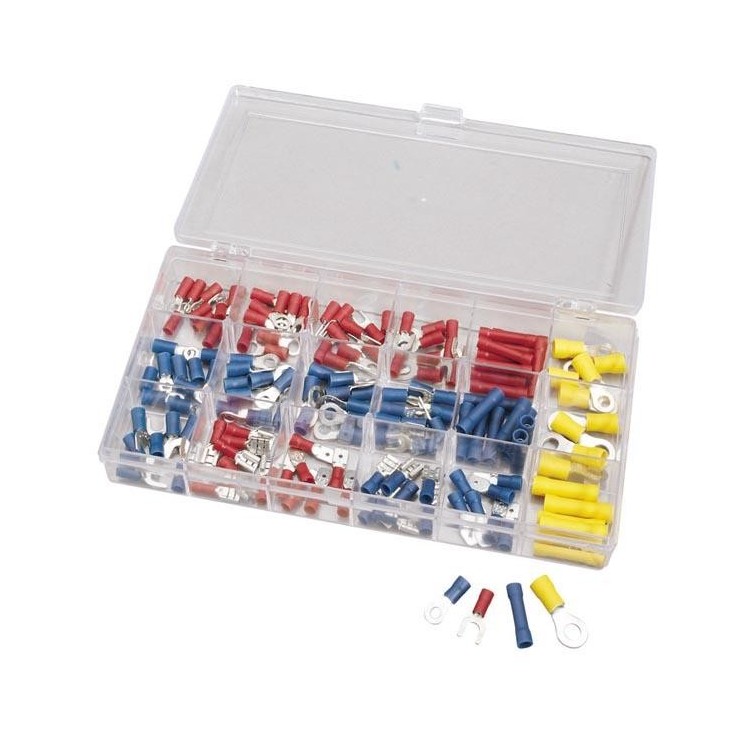 Coffret de cosses pré-isolées à sertir - 150 pièces Coffret de cosses pré-isolées à sertir - 150 pièces