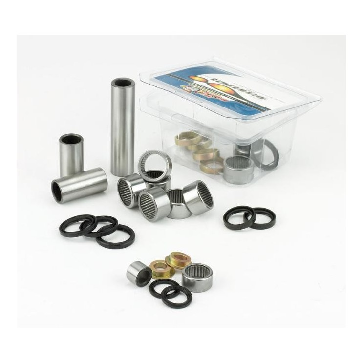 Kit roulements biellettes (avec roulement inférieur amortisseur) ALL BALLS pour Husqvarna 125 WR 1996 à 2008
