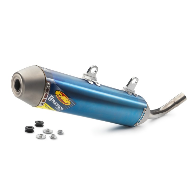 Silencieux D'Échappement Universel Pour Moto - Diamètre Montage 51 Mm, Acier Inox, Longueur 265 Mm (Couleur Bleu)