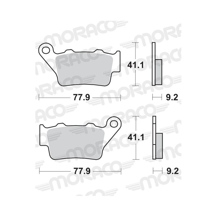 Plaquettes de frein arrière SBS pour Husqvarna 2 T 98/13 4T 2000 à 2010