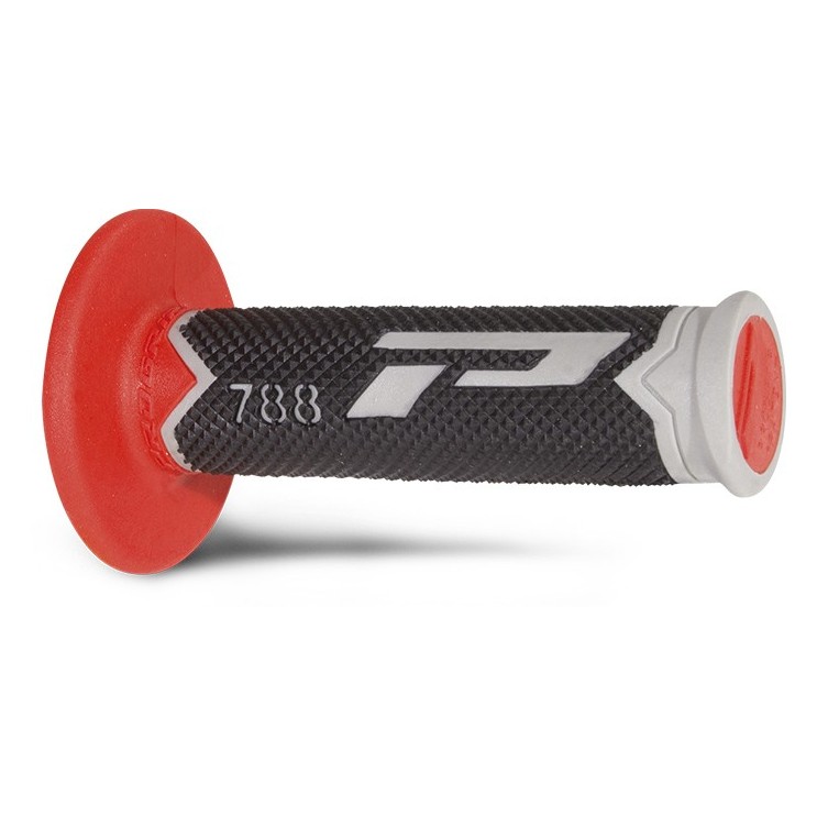 Poignées Progrip 788 - Triple densité - Rouge/Gris/Noir pour Beta Poignées Progrip 788 - Triple densité - Rouge/Gris/Noir pour Beta