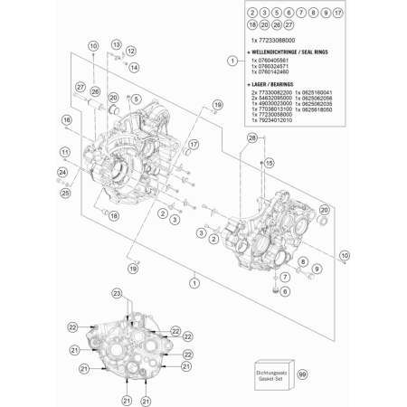 Carter moteur HUSQVARNA 450 FC 2015