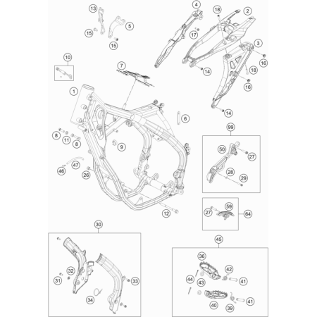 Cadre HUSQVARNA 250 FE 2021