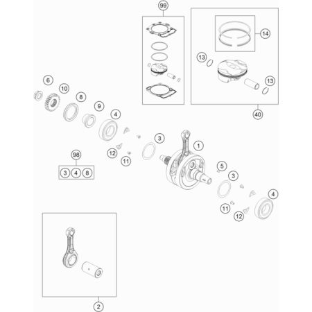 Embiellage piston HUSQVARNA 250 FE 2021