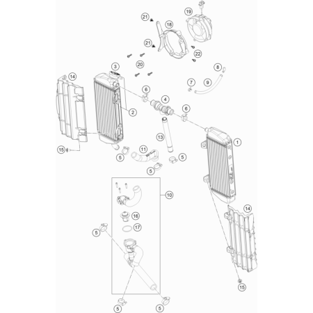 Circuit de refroidissement HUSQVARNA 250 FE 2021