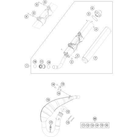 Echappement HUSQVARNA 250 TE 2021