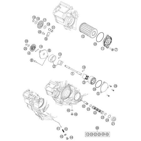 Système de lubrification HUSQVARNA 250 FE 2014