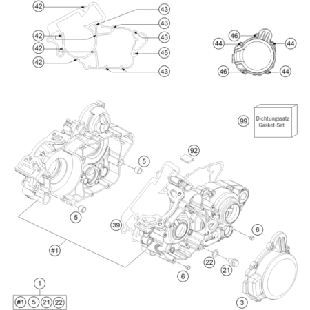 Carter moteur HUSQVARNA 125 TC 2021