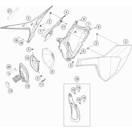 Filtre à air HUSQVARNA 350 FC 2021