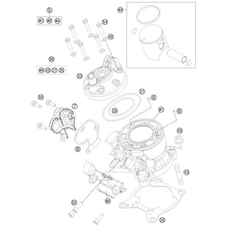 Cylindre,culasse HUSQVARNA 85 TC 2021