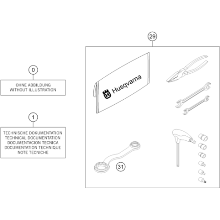 Trousse à outil HUSQVARNA 85 TC 2021