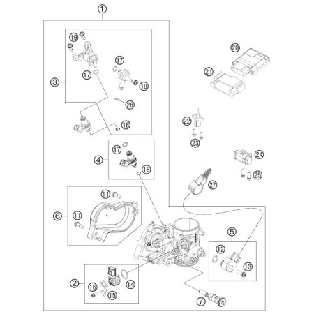 Corp d'injection HUSQVARNA 350 FE 2014	