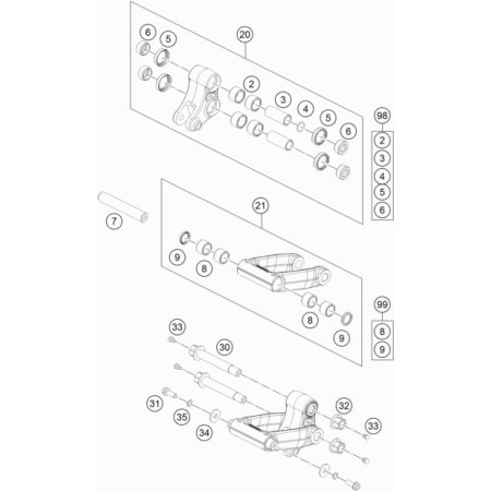 Biellettes de suspension HUSQVARNA 701 SM 2021