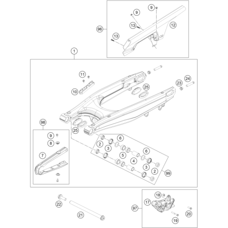 Bras oscillant HUSQVARNA 701 SM 2021