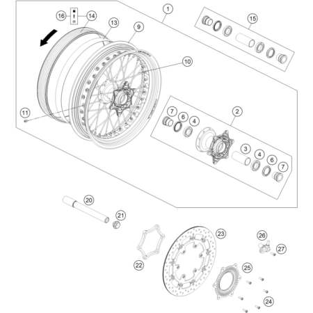 Roue avant HUSQVARNA 701 SM 2021