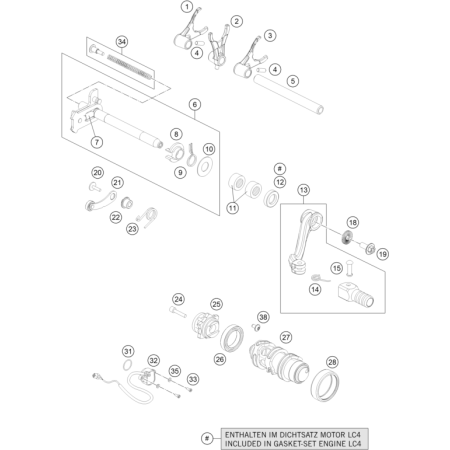 Mecanisme de selection HUSQVARNA 701 SM 2021