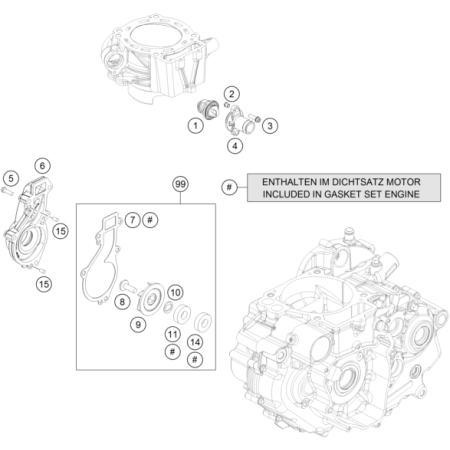 Pompe a eau HUSQVARNA 701 Enduro 2018