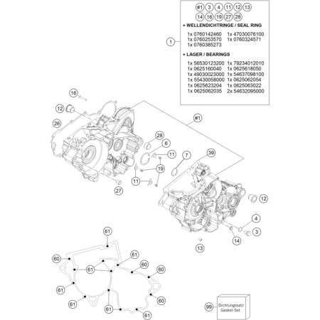 Carter moteur HUSQVARNA 250 TE 2022