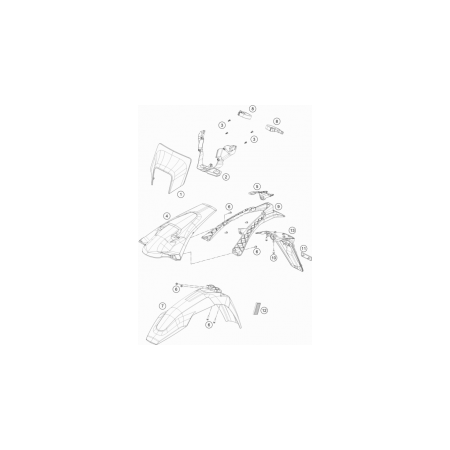 Garde boue,plaque phare HUSQVARNA 150 TEI 2021
