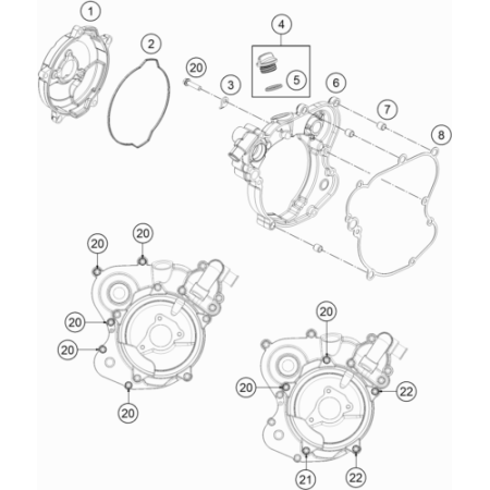 Carter d'embrayage HUSQVARNA 65 TC 2022
