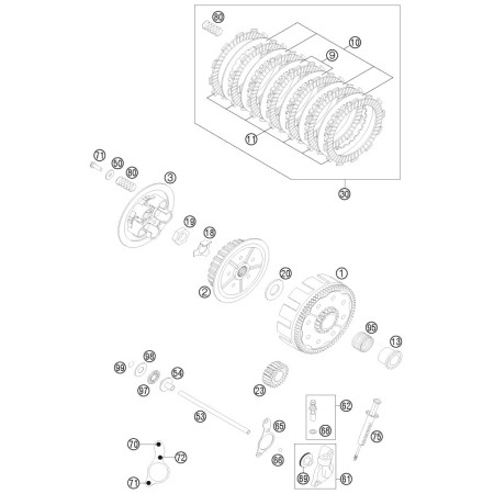 Embrayage HUSQVARNA 125 TE 2015