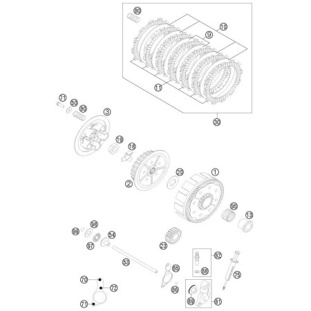 Embrayage HUSQVARNA 125 TC 2018