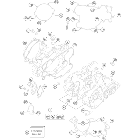 Carter moteur HUSQVARNA 85 TC 2019