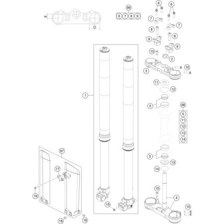 Fourche, té de fourche HVA 65 TC 2017