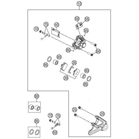 Etrier de frein AR HVA 65 TC 2019 