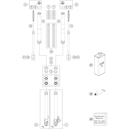 Fourche HUSQVARNA 701 SM 2018