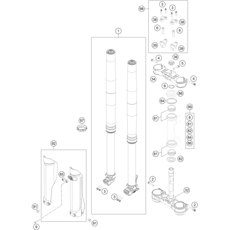 Fourche, té de fourche HVA 350 FC 2020