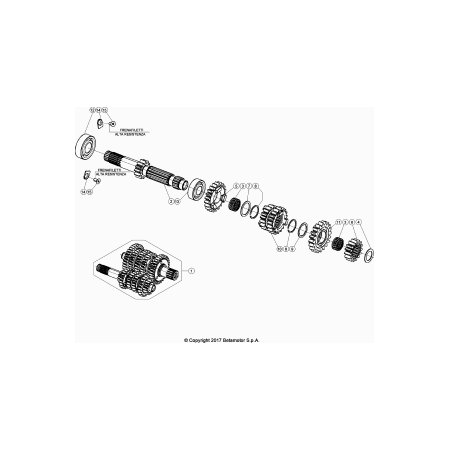 Boite à vitesse 1 BETA 125 RR 2019